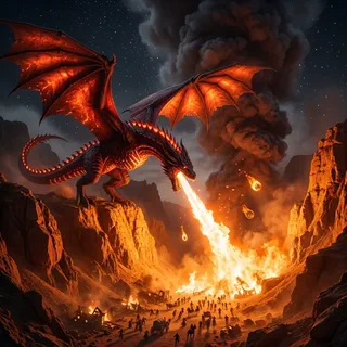Le dragon Rouge de forge