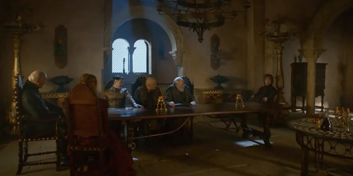 La table du conseil dans la salle du château